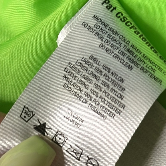 Columbia sportswear size, small youth, winter jacket, lime, green, and gray Omni - Picture 8 of 10